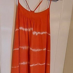 Orange Tie-Dye Maxi Dress